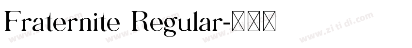 Fraternite Regular字体转换